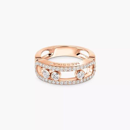 [Super CiCi] Move Gold Diamond Pave_ Ring