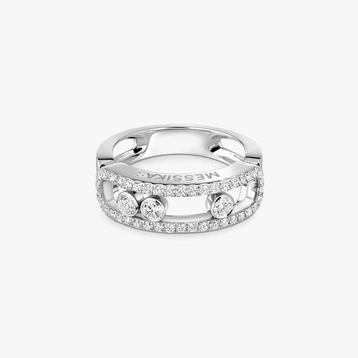 [Super CiCi] Move Gold Diamond Pave_ Ring