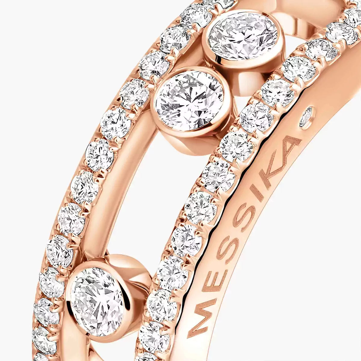 [Super CiCi] Move Gold Diamond Pave_ Ring
