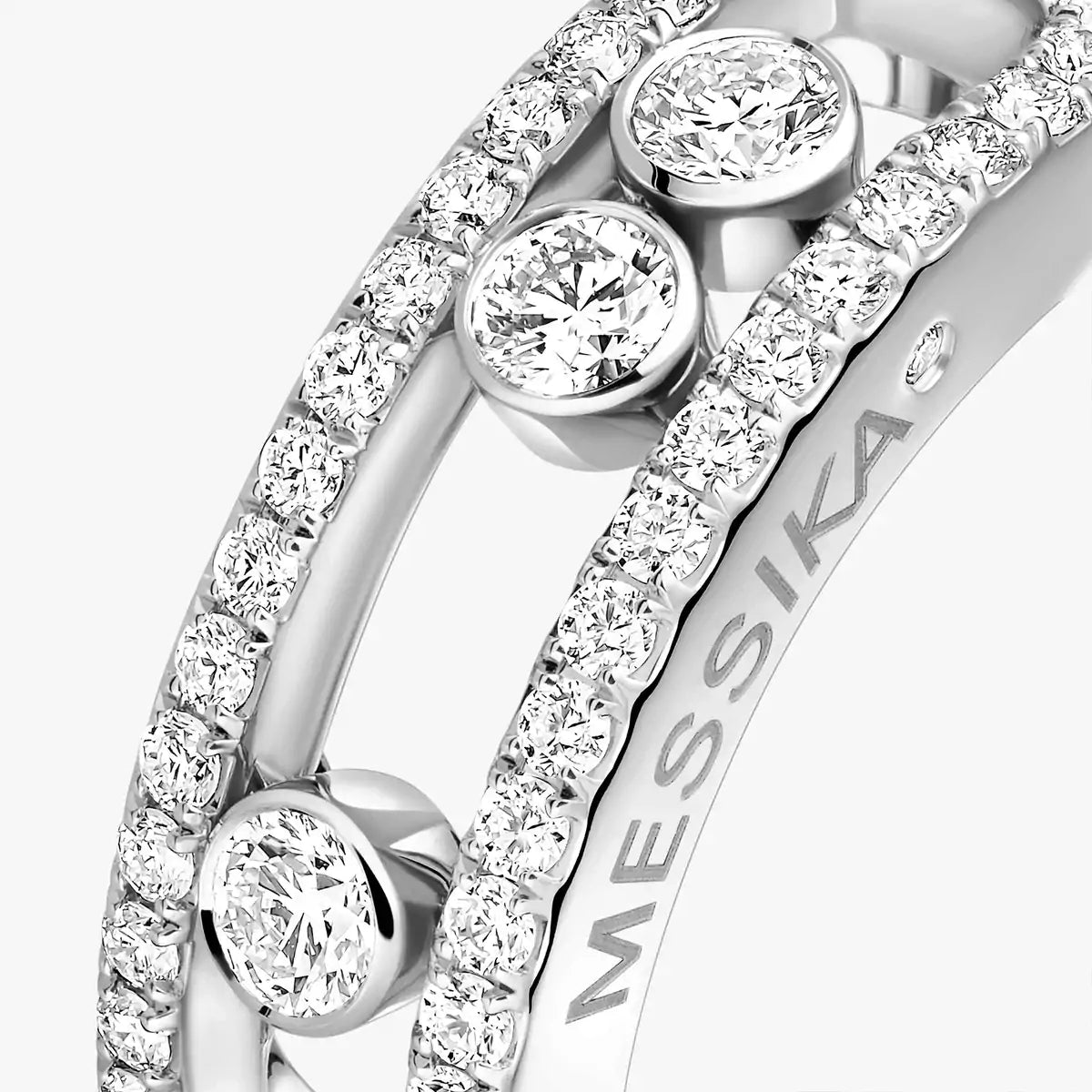 [Super CiCi] Move Gold Diamond Pave_ Ring