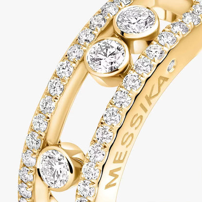 [Super CiCi] Move Gold Diamond Pave_ Ring