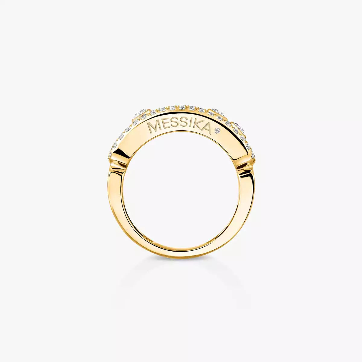 [Super CiCi] Move Gold Diamond Pave_ Ring