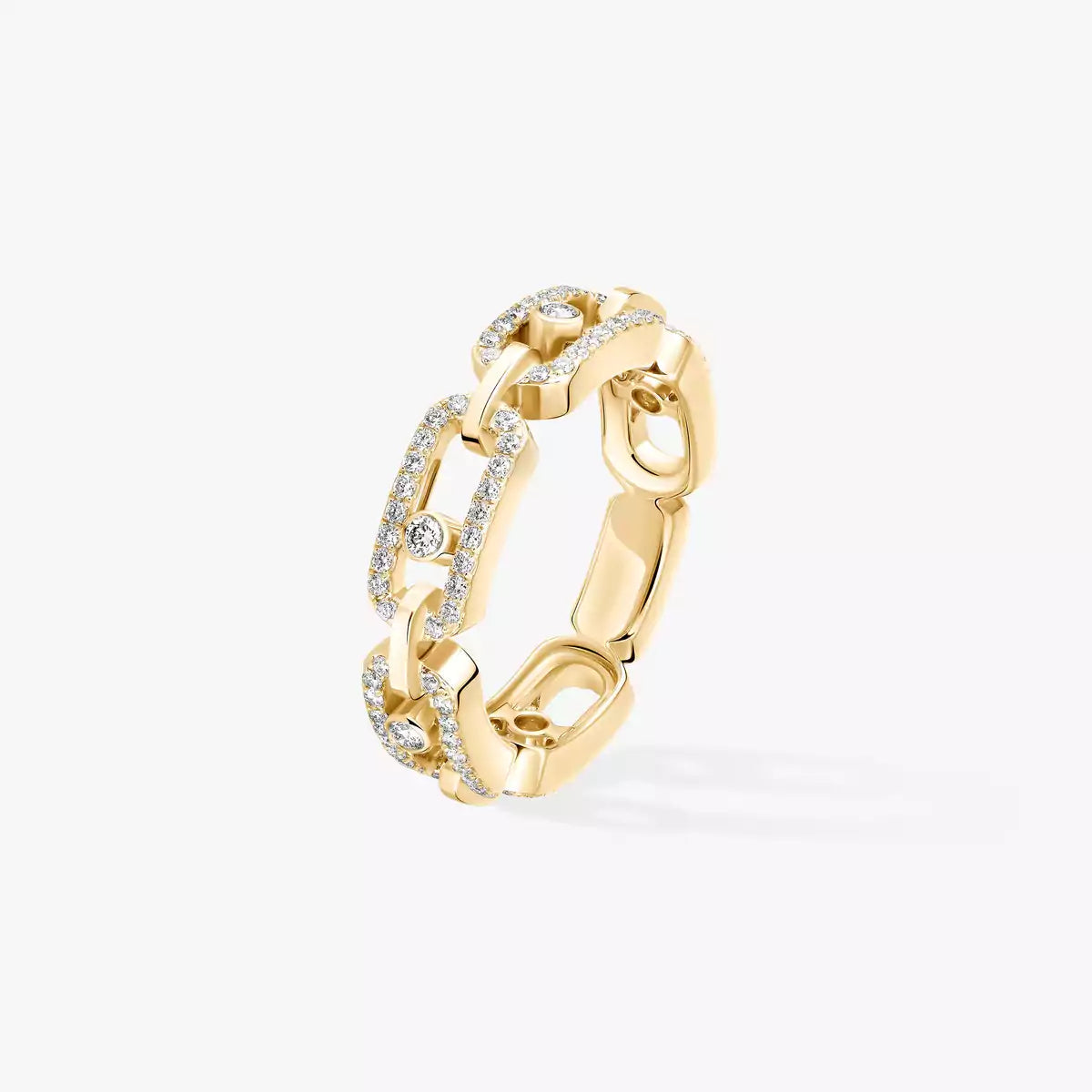 [Super CiCi]Move Link Pave Set Diamond Ring