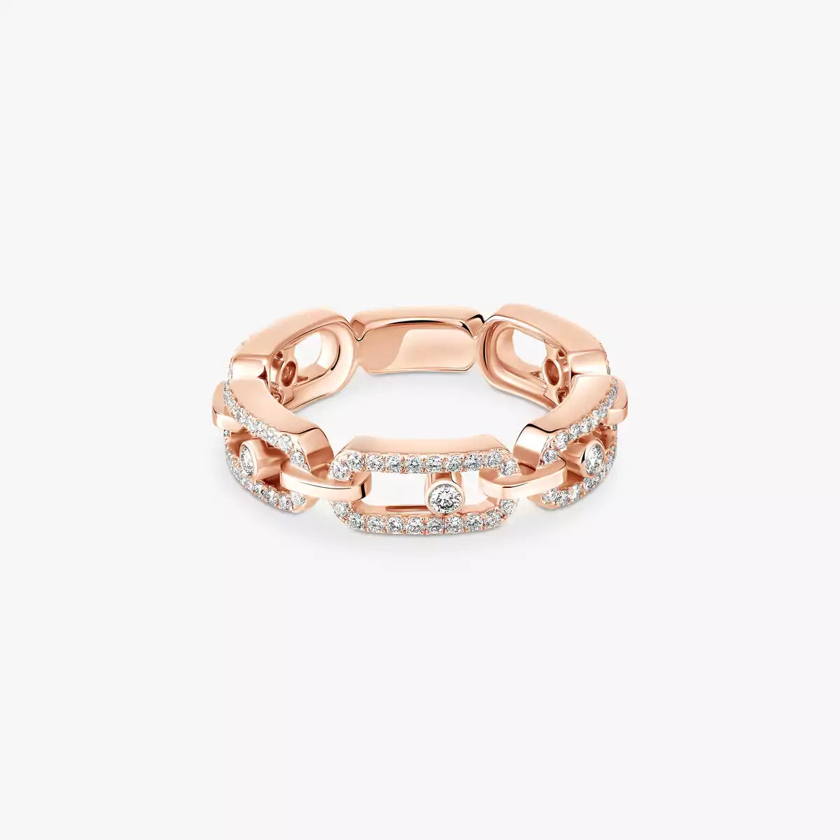 [Super CiCi]Move Link Pave Set Diamond Ring