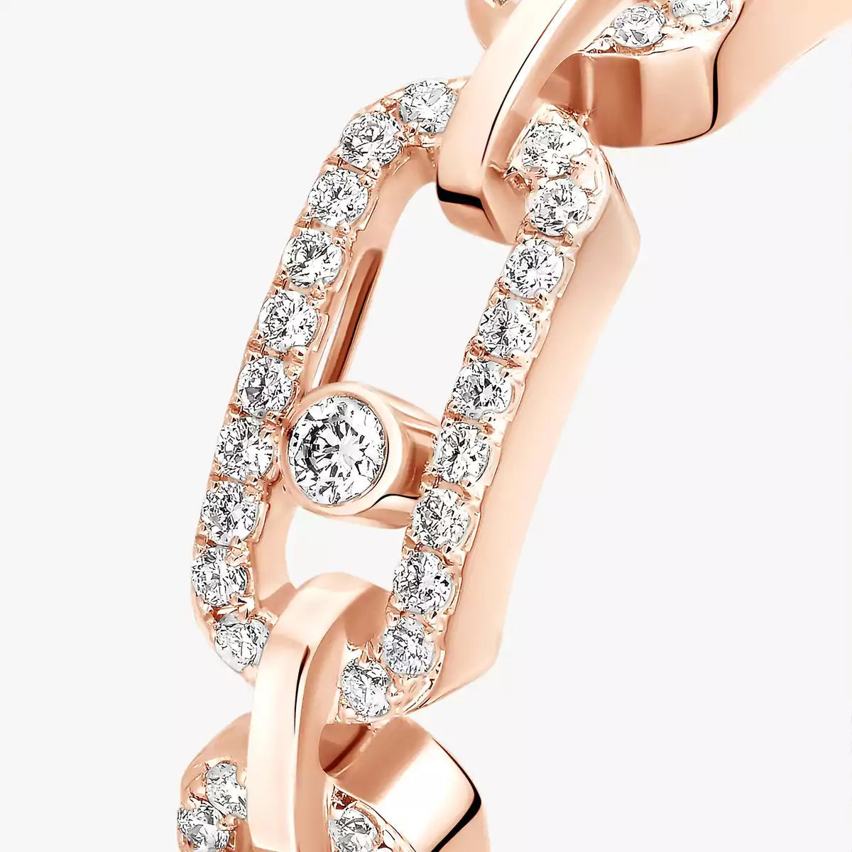 [Super CiCi]Move Link Pave Set Diamond Ring