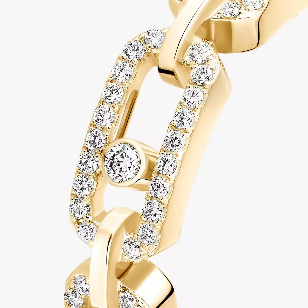 [Super CiCi]Move Link Pave Set Diamond Ring