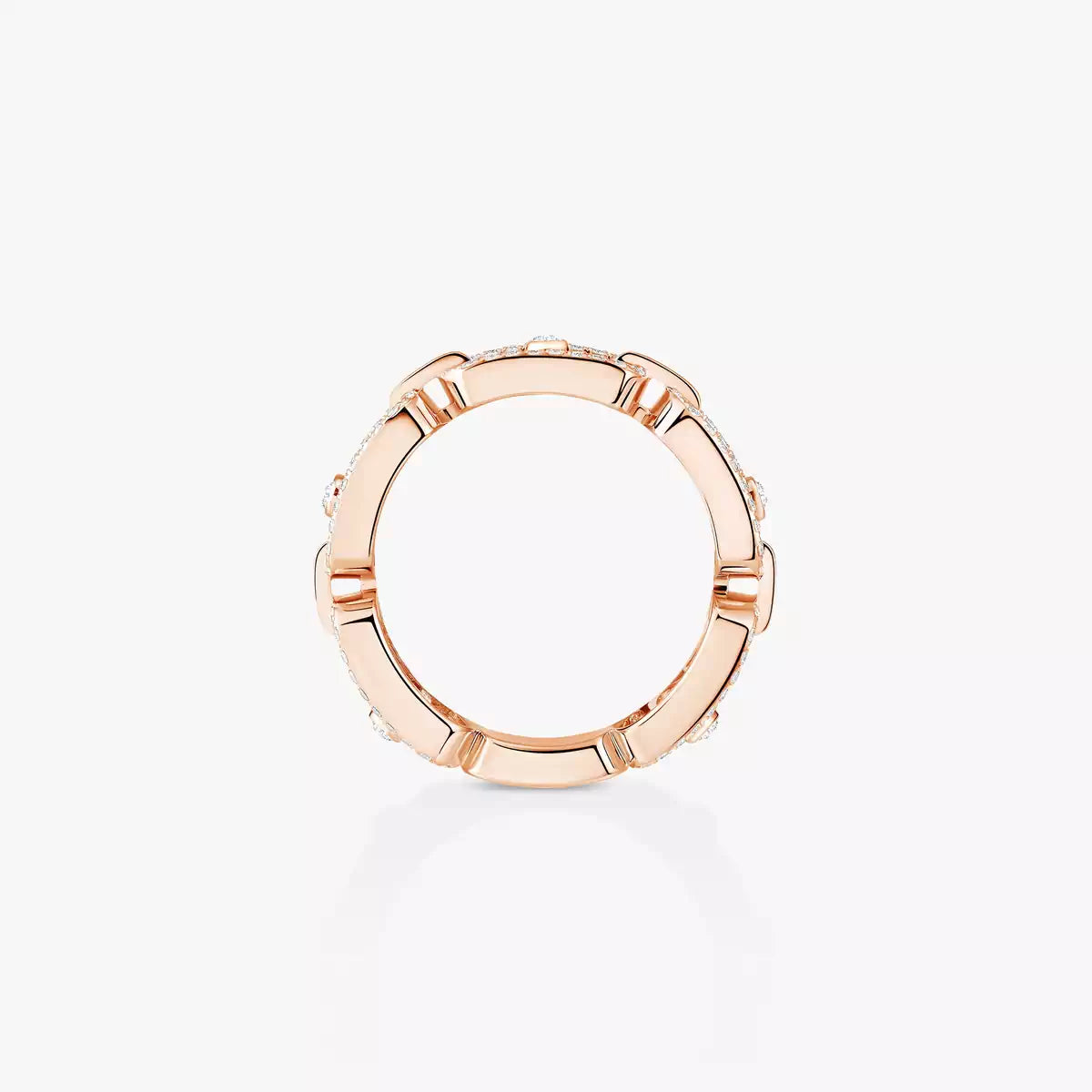 [Super CiCi]Move Link Pave Set Diamond Ring