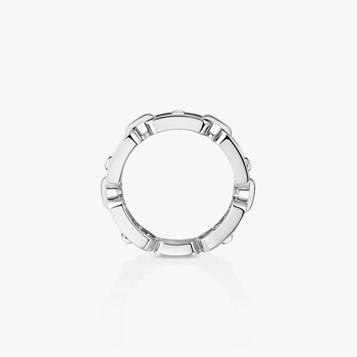 [Super CiCi]Move Link Pave Set Diamond Ring