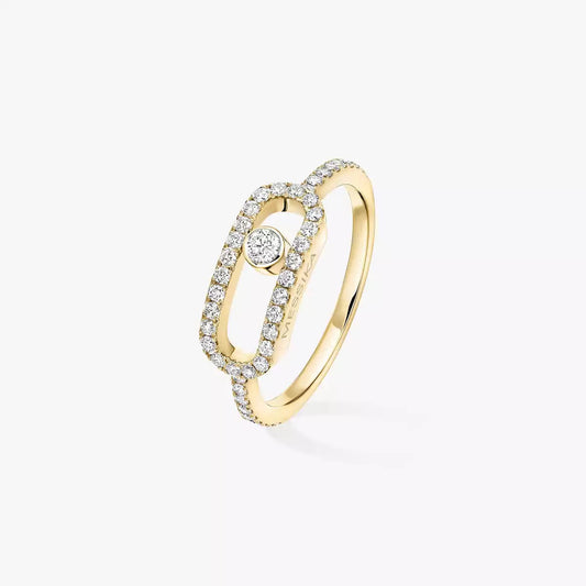 [Super CiCi]Move Uno Diamond Ring in Gold