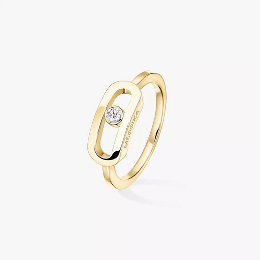 [Super CiCi]Move Uno Diamond Ring in Gold