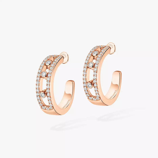 [Super CiCi]Diamond Pave_ Hoop Earrings Move