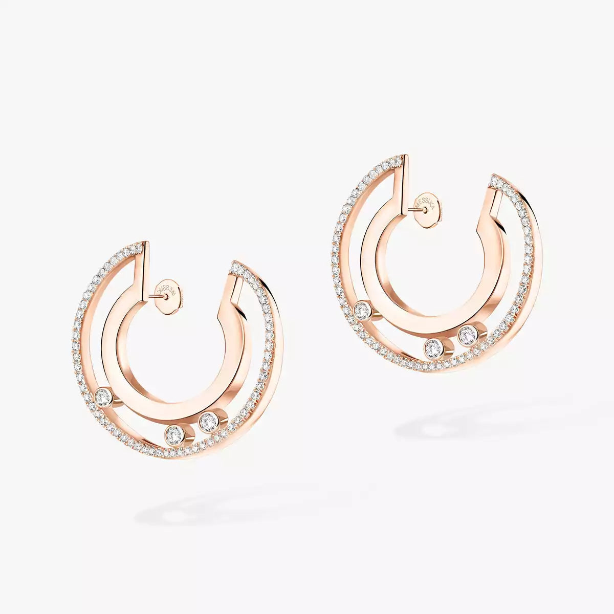[Super CiCi] Move Romane Small Diamond Hoop Earrings