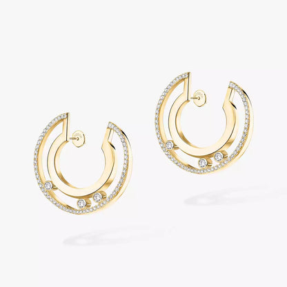 [Super CiCi] Move Romane Small Diamond Hoop Earrings