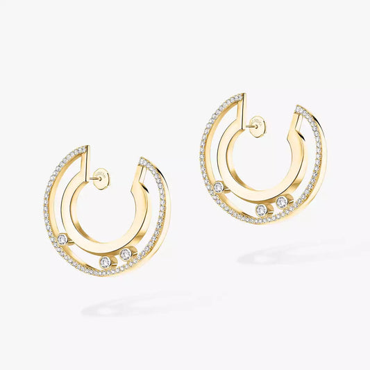 [Super CiCi] Move Romane Small Diamond Hoop Earrings