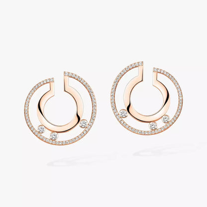 [Super CiCi] Move Romane Small Diamond Hoop Earrings