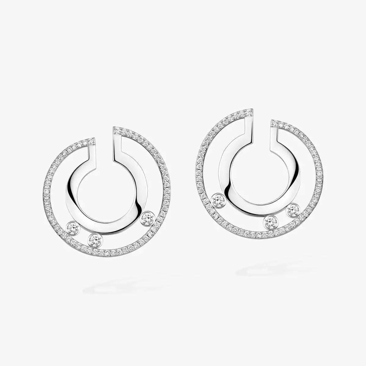 [Super CiCi] Move Romane Small Diamond Hoop Earrings