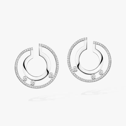 [Super CiCi] Move Romane Small Diamond Hoop Earrings