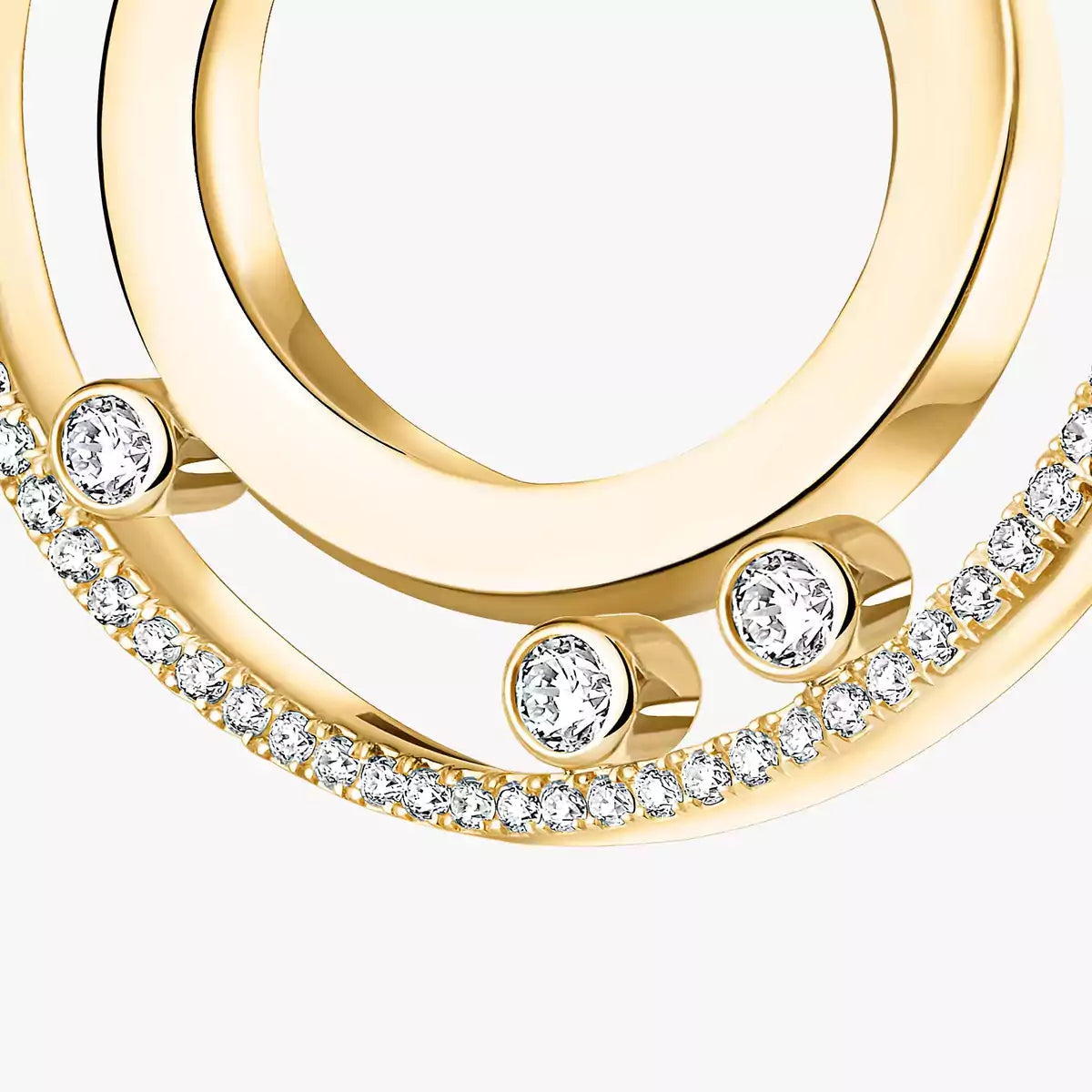 [Super CiCi] Move Romane Small Diamond Hoop Earrings