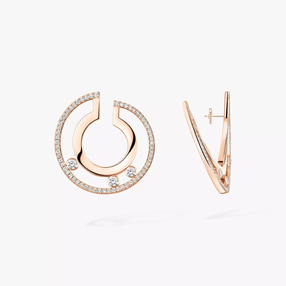 [Super CiCi] Move Romane Small Diamond Hoop Earrings