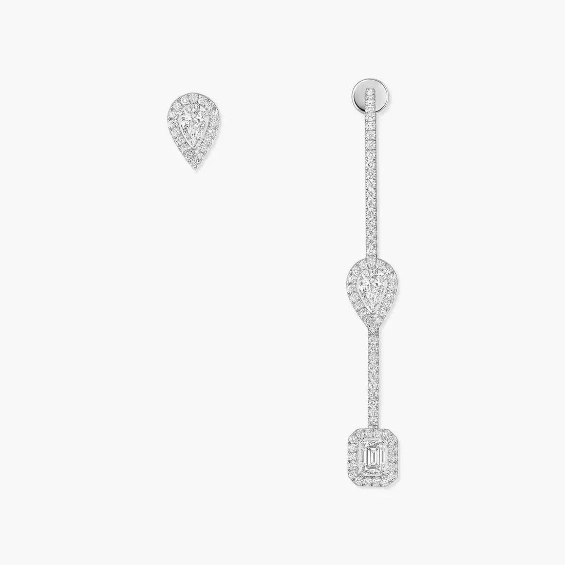 [Super CiCi]Diamond Drop Earrings My Twin