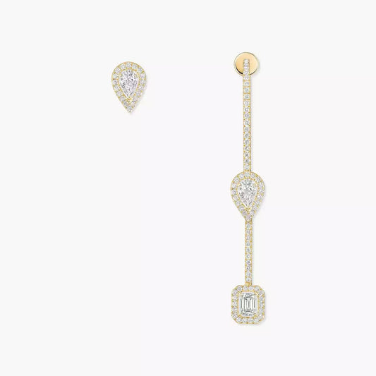 [Super CiCi]Diamond Drop Earrings My Twin