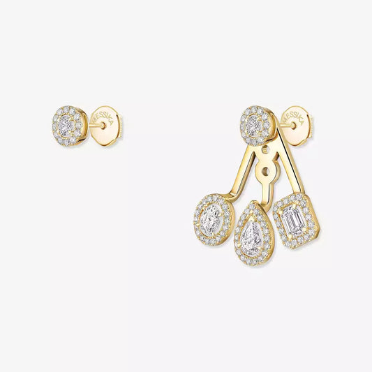 [Super CiCi] My Twin Trio  Diamond Earrings