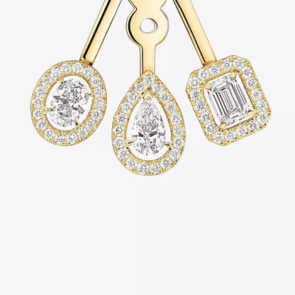 [Super CiCi] My Twin Trio  Diamond Earrings
