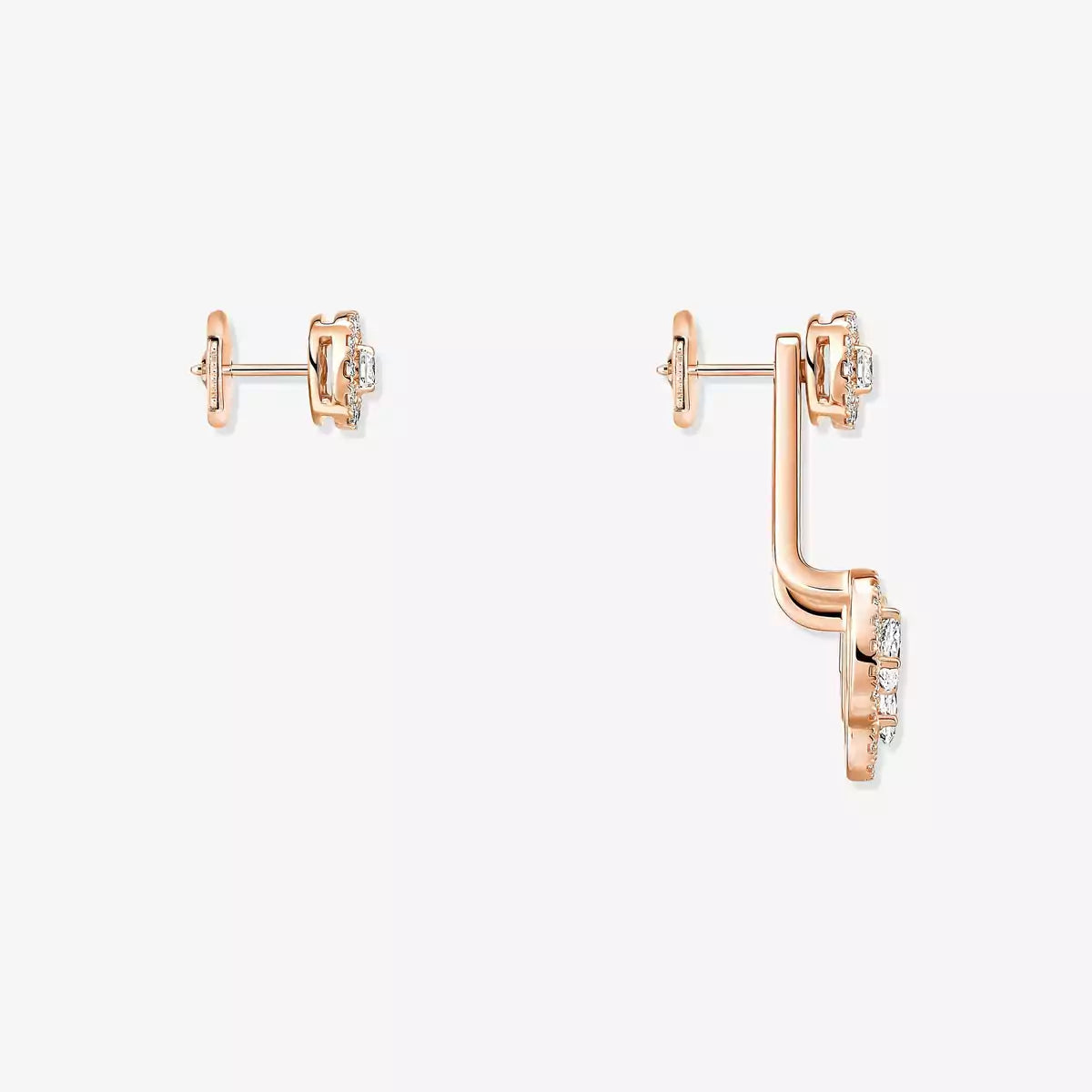 [Super CiCi] My Twin Trio  Diamond Earrings