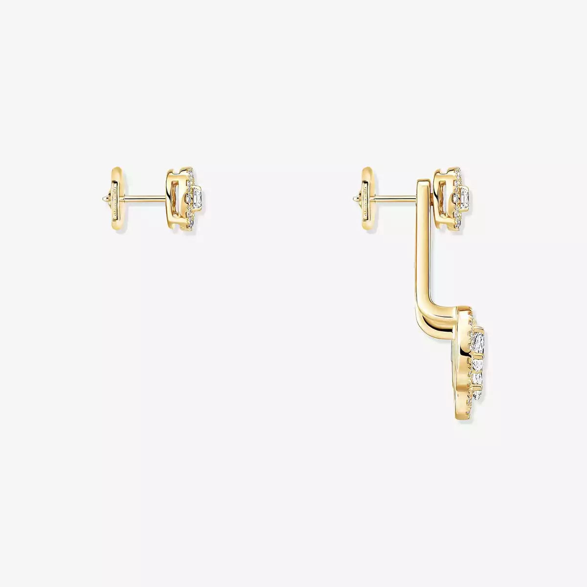 [Super CiCi] My Twin Trio  Diamond Earrings