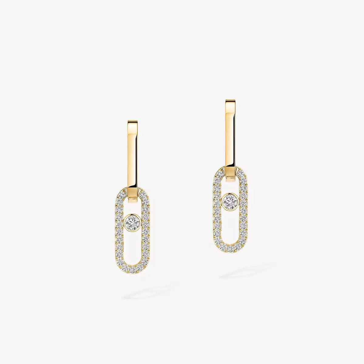 [Super CiCi]Move Link Diamond Earrings