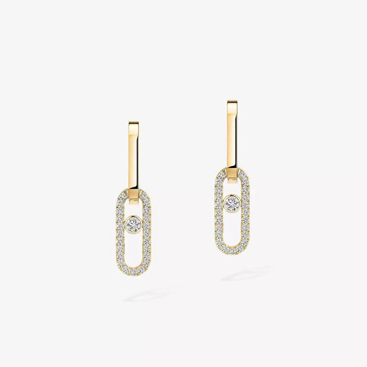 [Super CiCi]Move Link Diamond Earrings