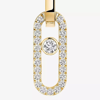 [Super CiCi]Move Link Diamond Earrings