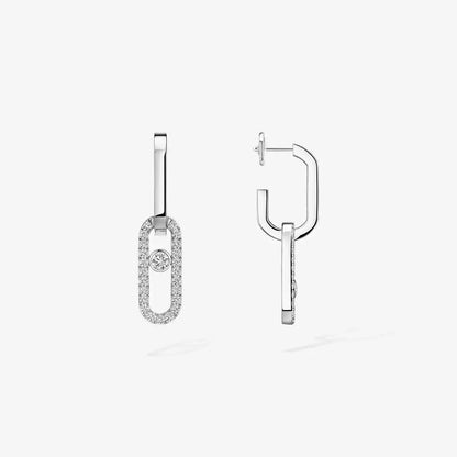 [Super CiCi]Move Link Diamond Earrings