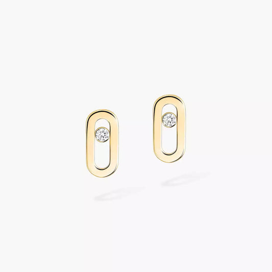 [Super CiCi]Move Uno Diamond Stud Earrings