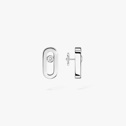 [Super CiCi]Move Uno Diamond Stud Earrings