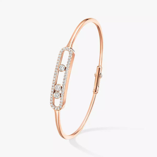 [Super CiCi]Move Pav¨¦ Diamond Bangle Bracelet M