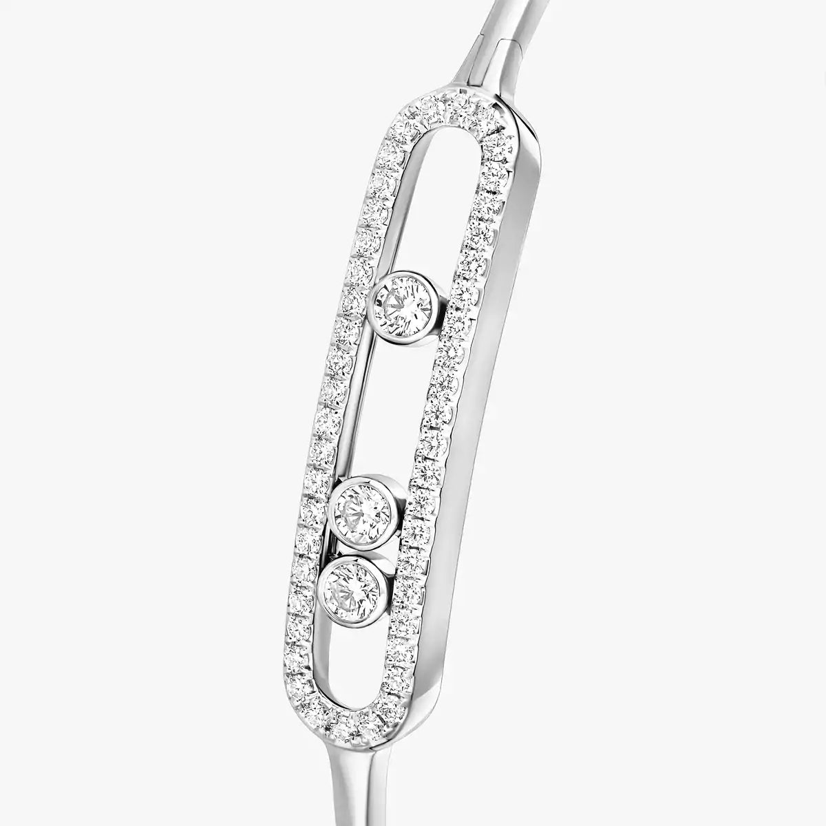 [Super CiCi]Move Pav¨¦ Diamond Bangle Bracelet M