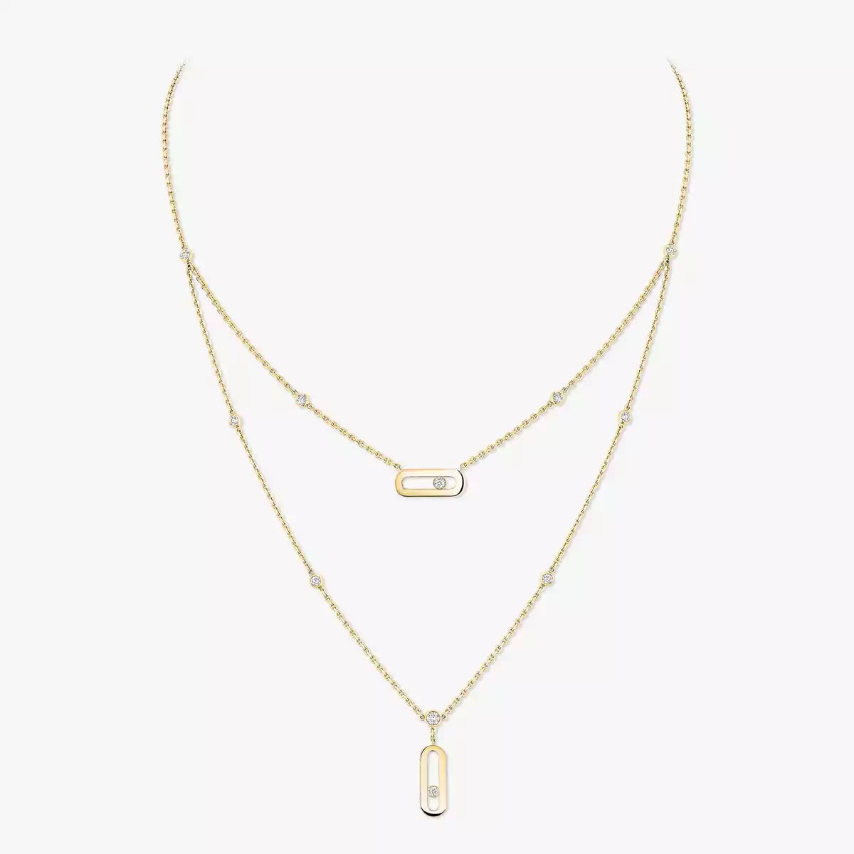 [Super CiCi] Move Uno Diamond Necklace