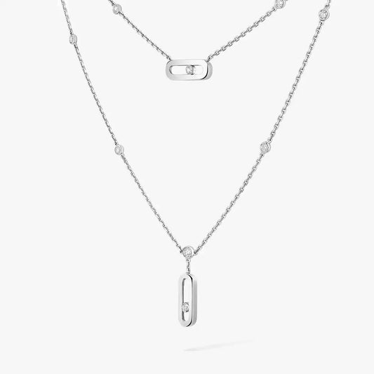 [Super CiCi] Move Uno Diamond Necklace