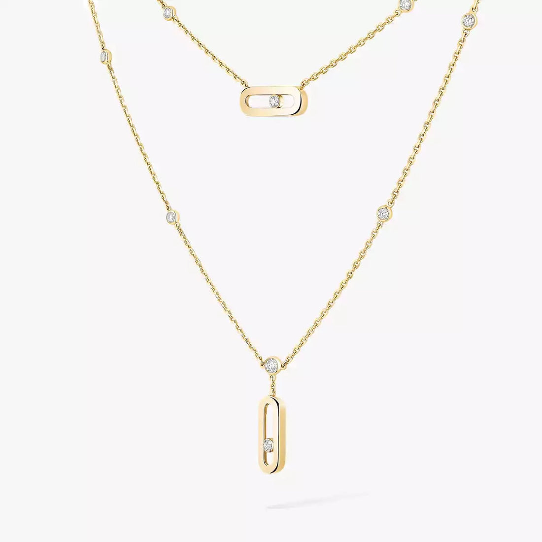 [Super CiCi] Move Uno Diamond Necklace