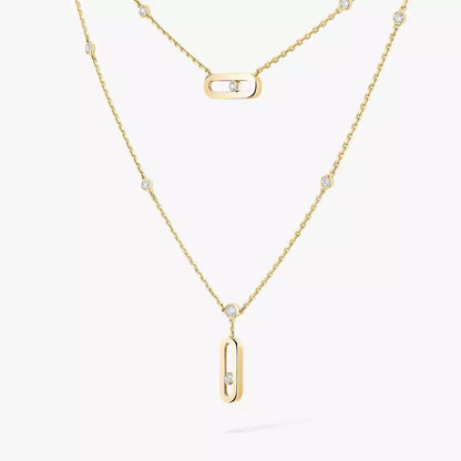 [Super CiCi] Move Uno Diamond Necklace