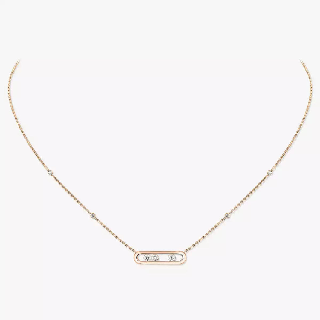 [Super CiCi] Baby Move Gold Diamond Necklace