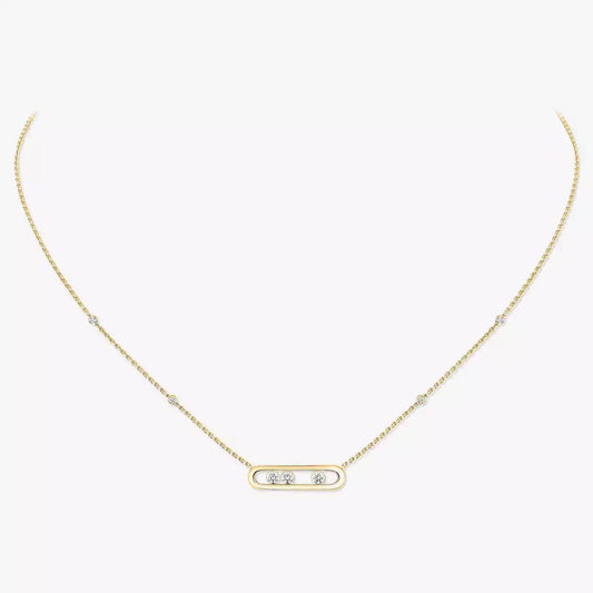 [Super CiCi] Baby Move Gold Diamond Necklace