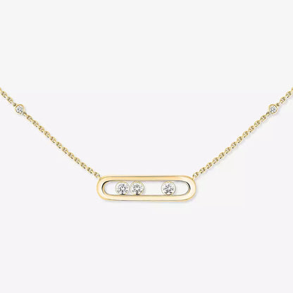 [Super CiCi] Baby Move Gold Diamond Necklace