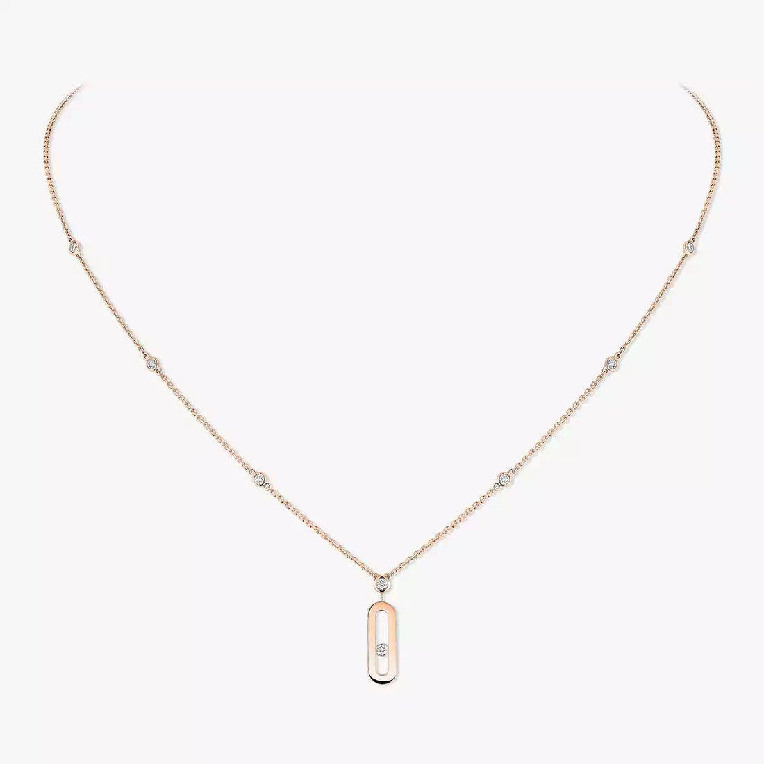 [Super CiCi] Move Uno Gold Diamond Long Necklace