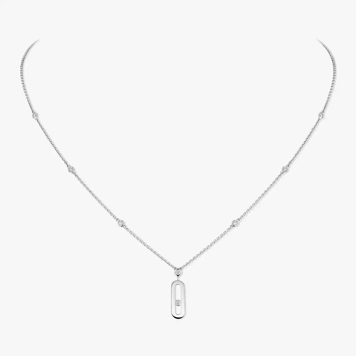 [Super CiCi] Move Uno Gold Diamond Long Necklace