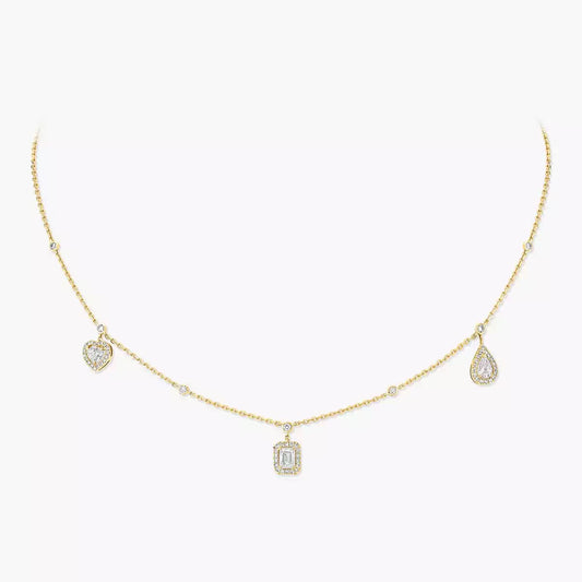 [Super CiCi]My Twin Diamond Necklace in Silver