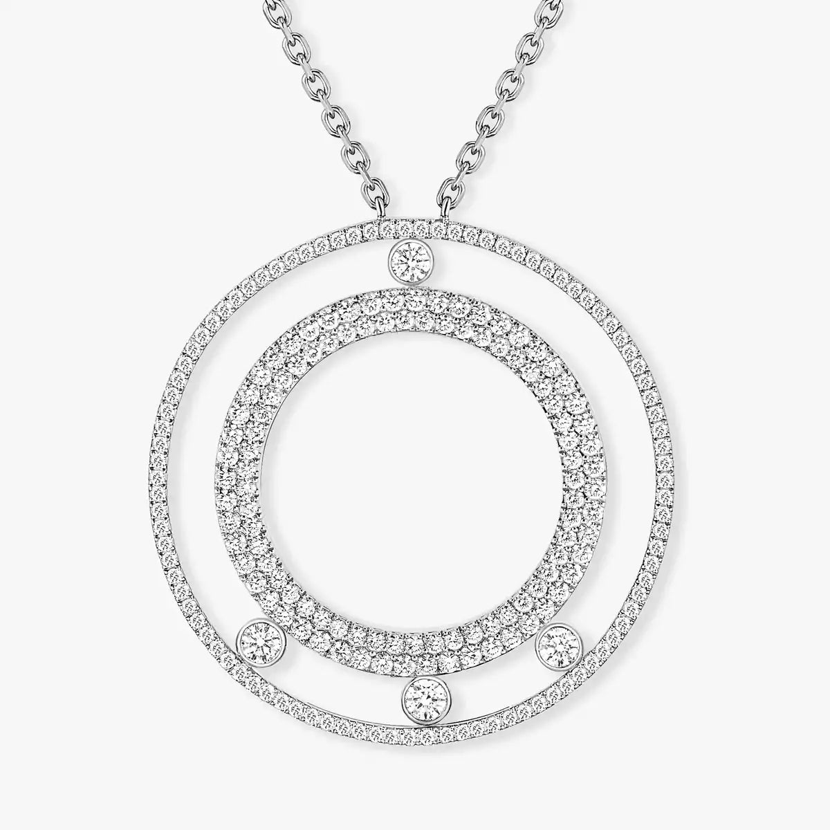 [Super CiCi]Move Romane Long Pave_-Set Diamond Necklace