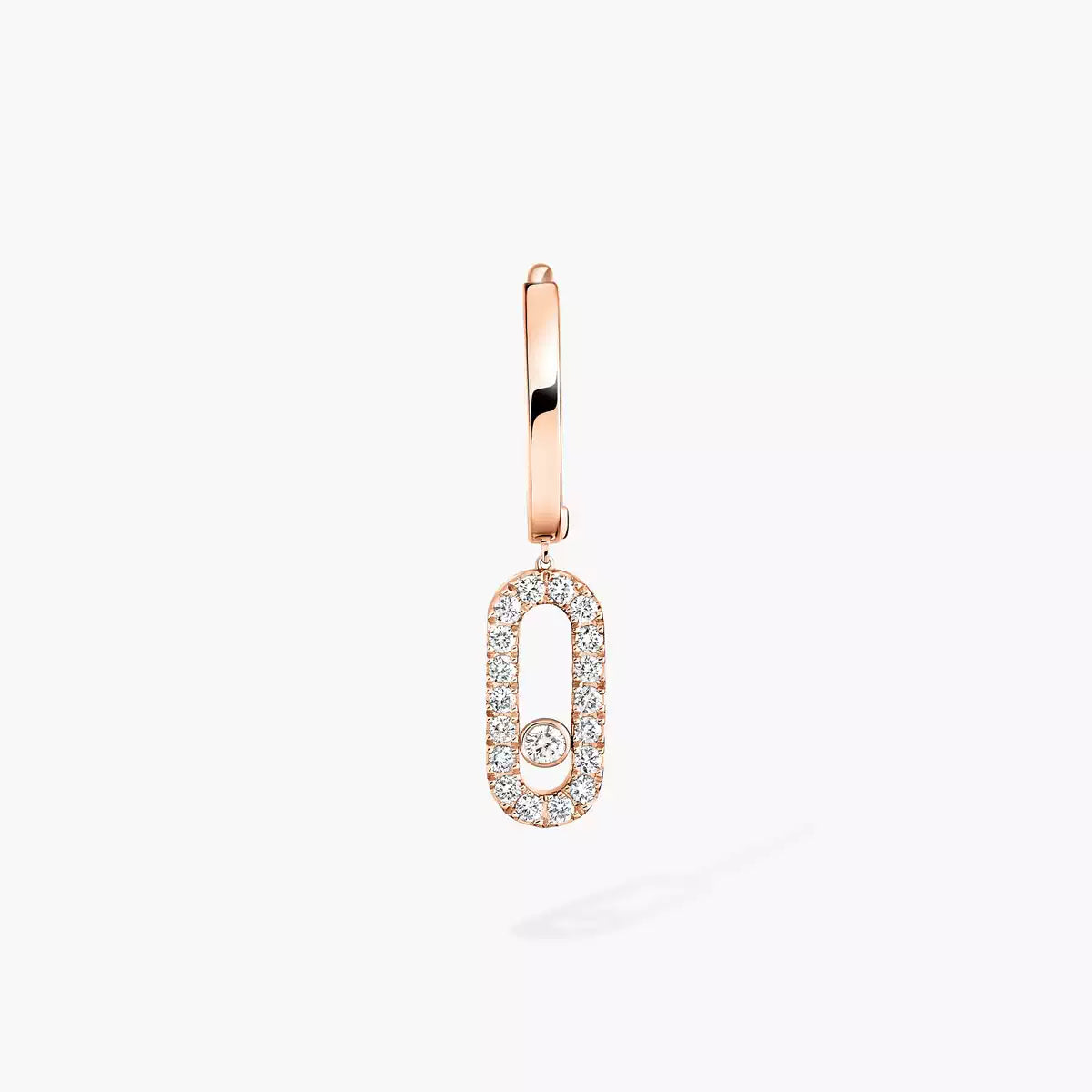 [Super CiCi]Move Uno Single Diamond Hoop Earring