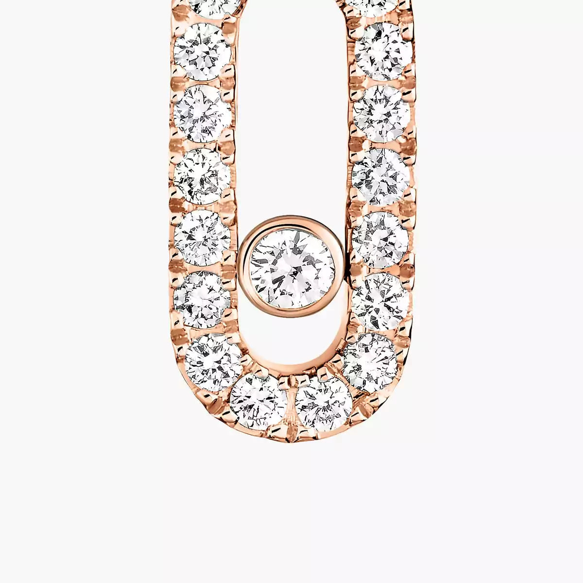 [Super CiCi]Move Uno Single Diamond Hoop Earring